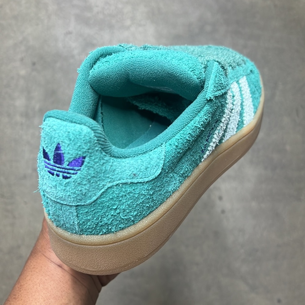 WMNS ADIDAS ORIGINALS
CAMPUS 00s TEAL PURPLE NEON GUM SHOES SNEAKERS WOMAN 7PM - Picture 5 of 9